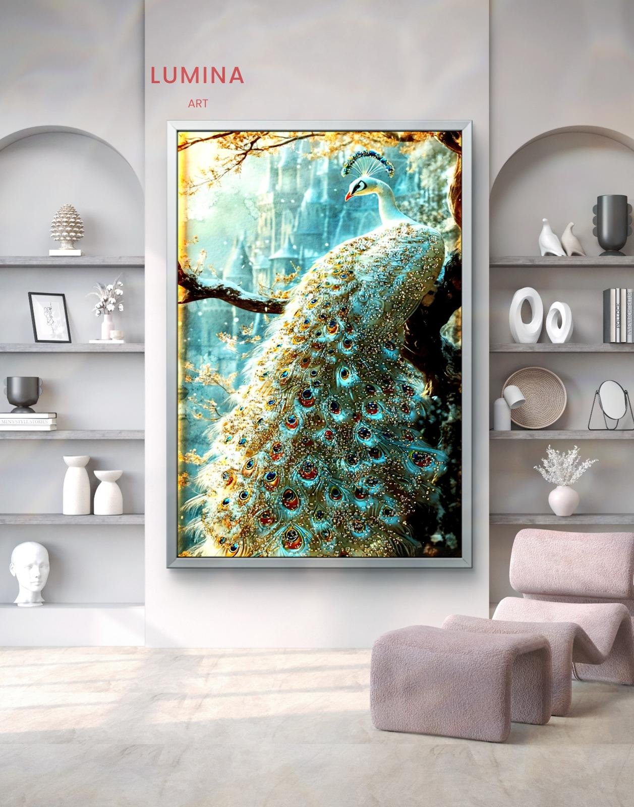 WhatsApp Image 2026-01-29 at 5.32.31 PM11 جلالُ الطاووسِ الكريستالي (The Imperial Crystal Peacock) - الصورة 1